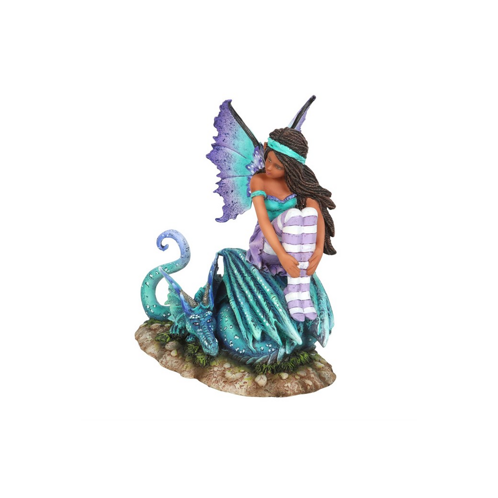 16cm Dragon Perch Fairy Figurine by Amy Brown