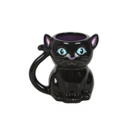 Cute and Creepy Black Cat Mug