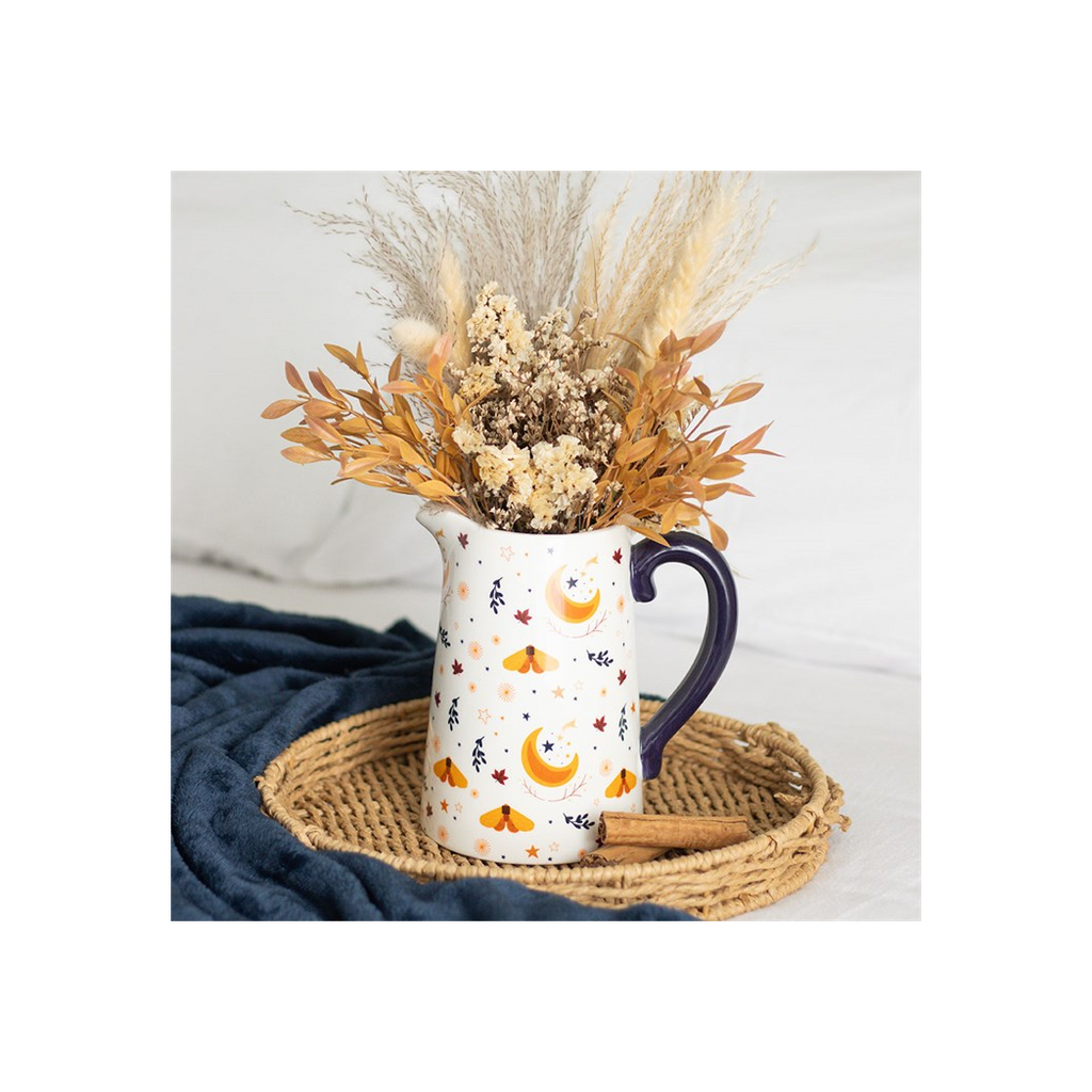 Autumn Magic Harvest Moon Print Ceramic Flower Jug | Vases | Inspired Creative Gifts