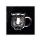Clear Double Walled Glass Cauldron Mug