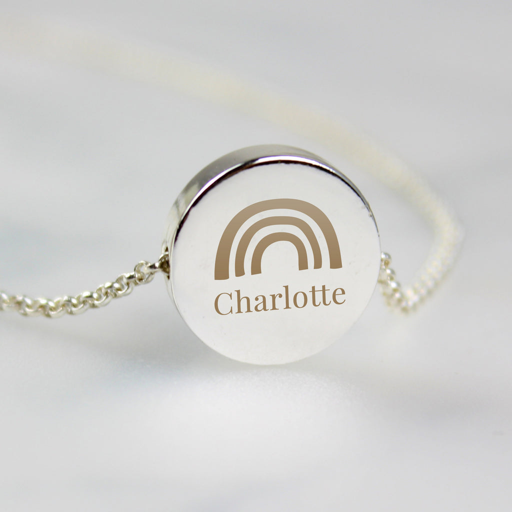 Custom Rainbow Disc Name Necklace, Personalized Name Necklace, Personalized Gifts for her, Birthday Gift for Her, Christmas Gifts - Necklace - Inspired Creative Gifts