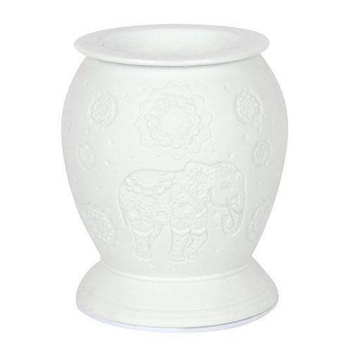 Elephant White Ceramic Electric Oil Burner and Wax Warmer | Inspired Creative Gifts | UK Supplier