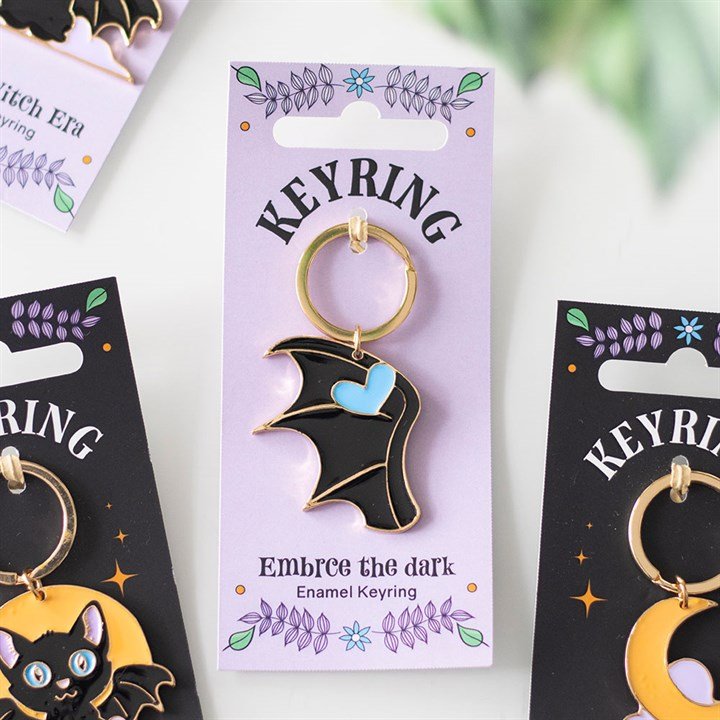 Embrace the Dark Enamel Keyring | Inspired Creative Gifts | UK Supplier