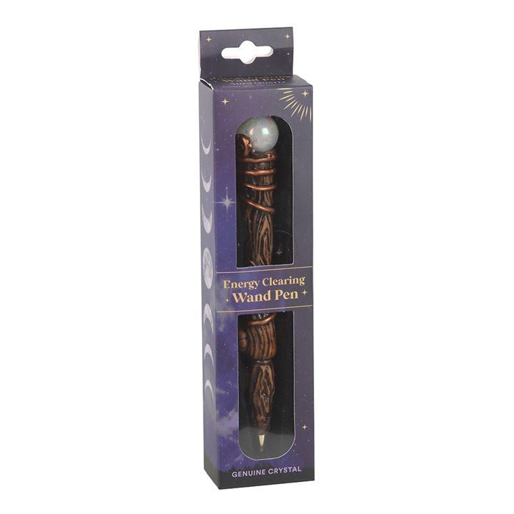 Energy Clearing Aura Quartz Crystal Wand Pen | Inspired Creative Gifts | UK Supplier