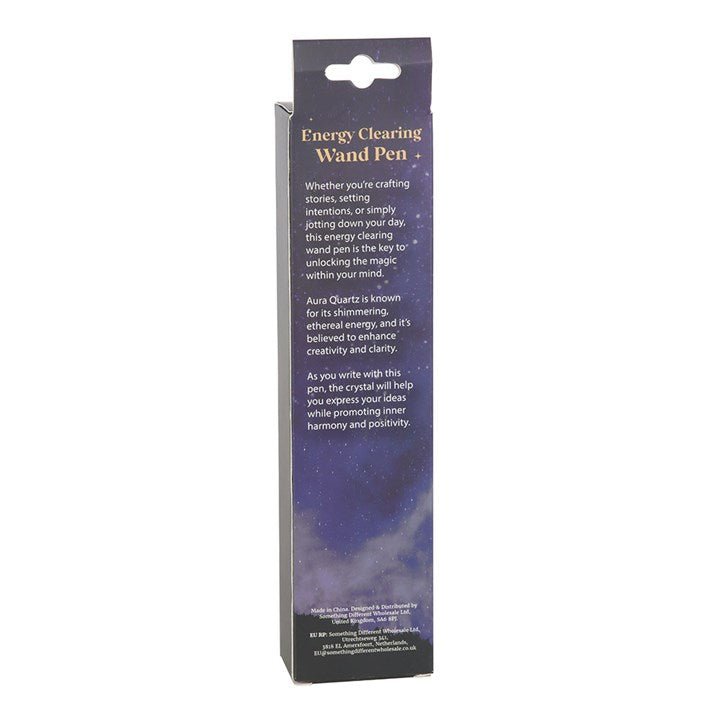 Energy Clearing Aura Quartz Crystal Wand Pen | Inspired Creative Gifts | UK Supplier