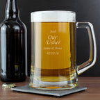Engraved Personalised Glass Pint Stern Tankard | Inspired Creative Gifts | UK Supplier