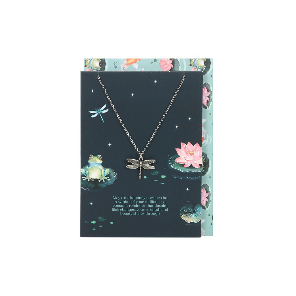 Dragonfly Necklace on Greeting Card | Woman's Necklace | Inspired Creative Gifts