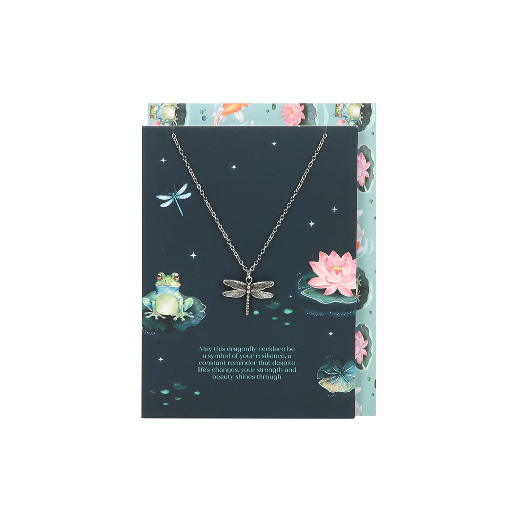 Dragonfly Necklace on Greeting Card | Woman's Necklace | Inspired Creative Gifts