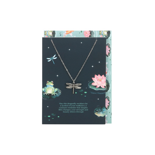 Dragonfly Necklace on Greeting Card | Woman's Necklace | Inspired Creative Gifts