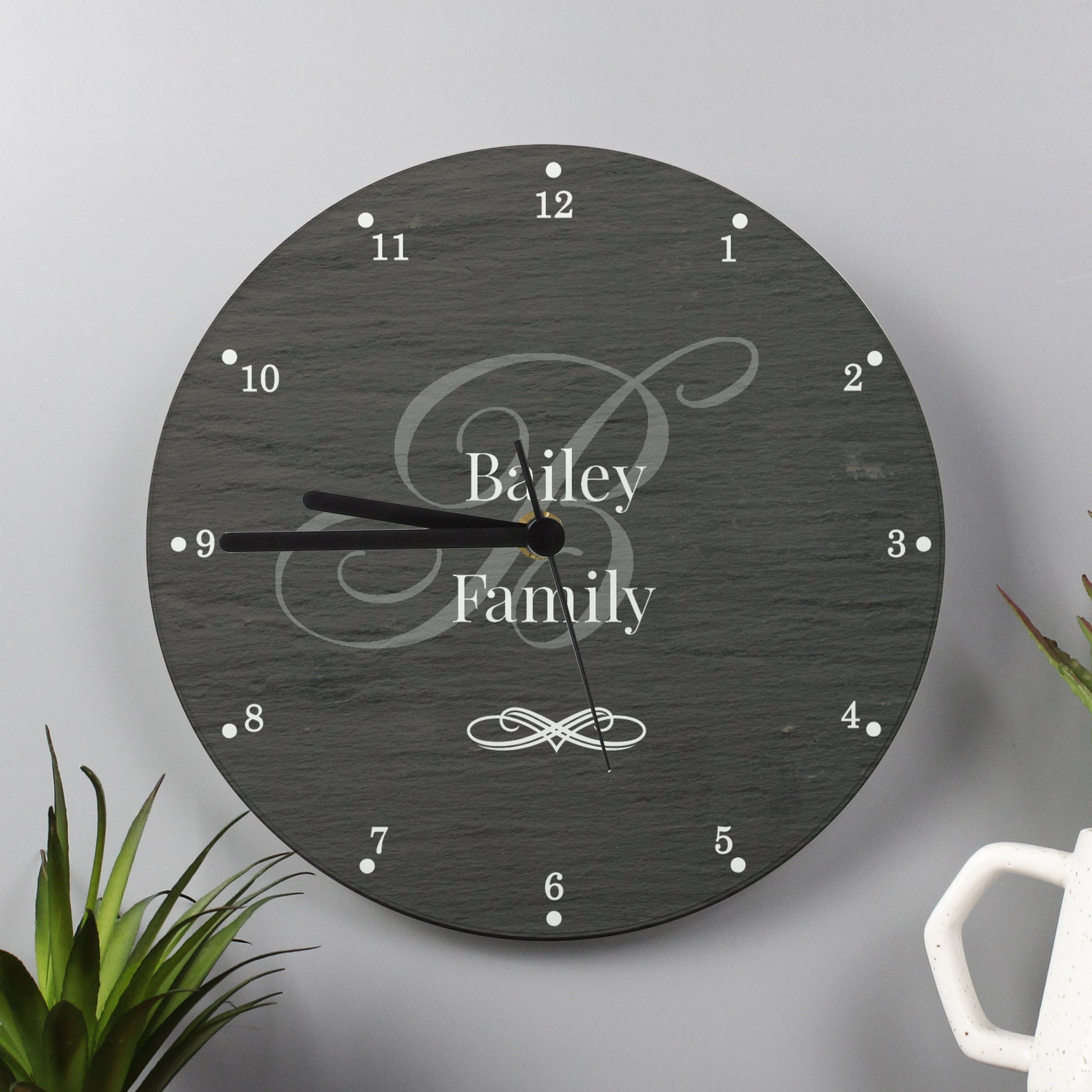 Personalised Family Glass Clock | Great for Housewarmings, Weddings, and Christmas Gift - Wall Clock - Inspired Creative Gifts