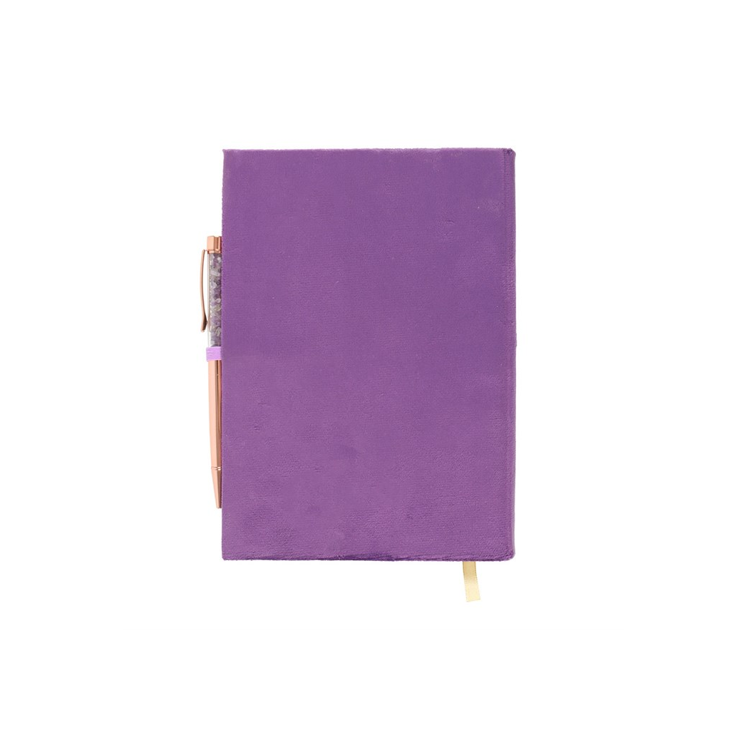Book of Spells Journal with Amethyst Crystal Pen | Notebook