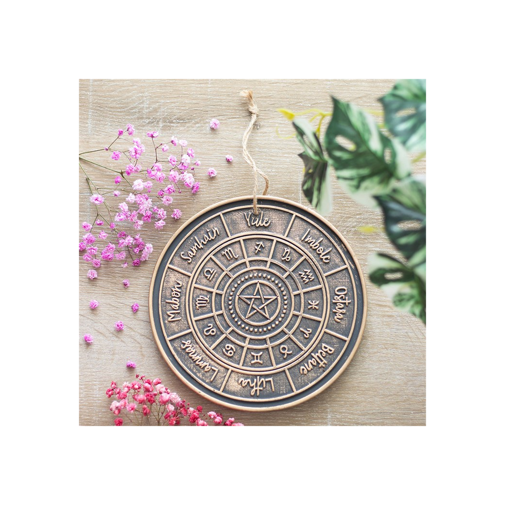 Bronze Wheel of the Year Hanging Terracotta Plaque | Sign | Inspired Creative Gifts