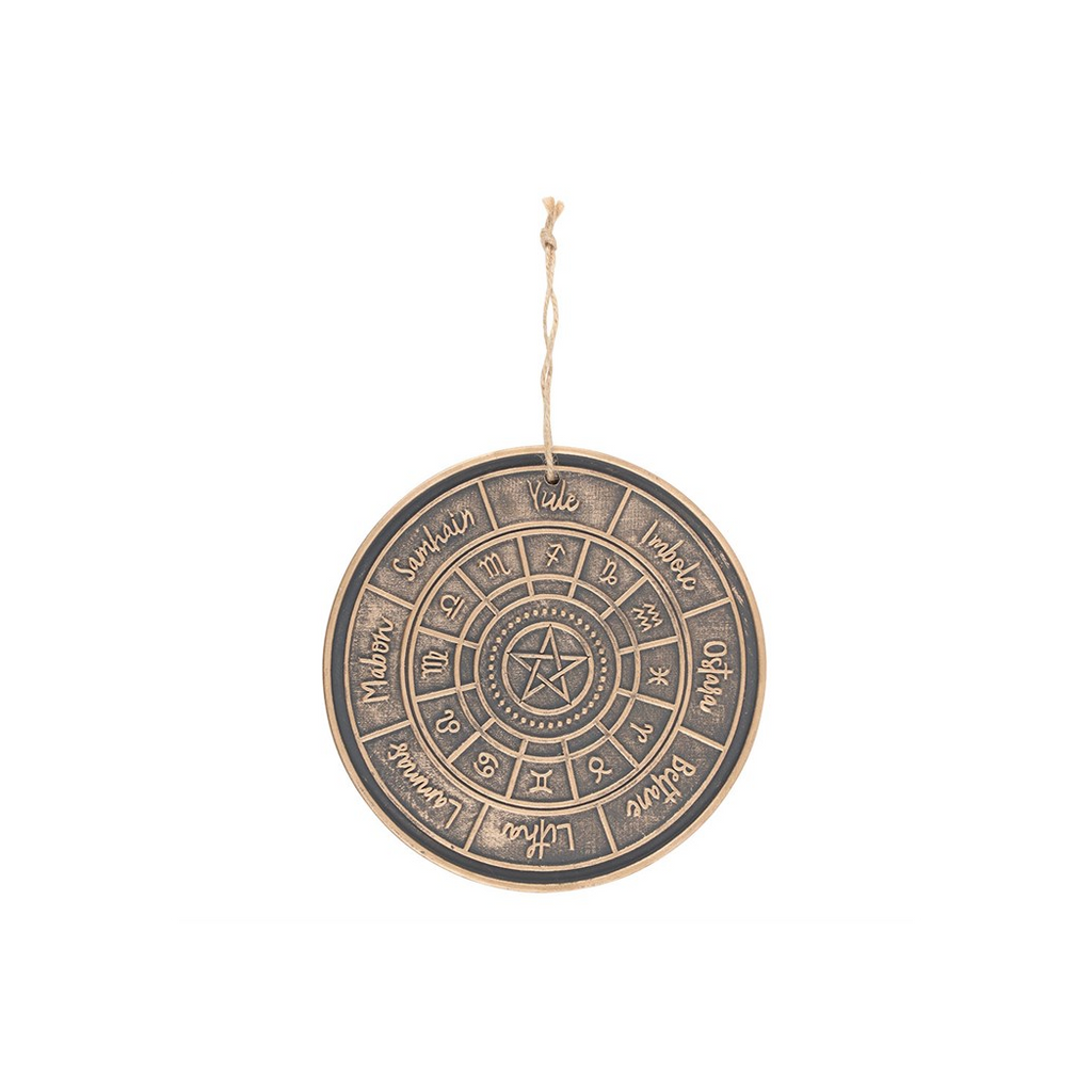 Bronze Wheel of the Year Hanging Terracotta Plaque | Sign | Inspired Creative Gifts