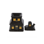 Black Haunted House Oil Burner and Wax Warmer