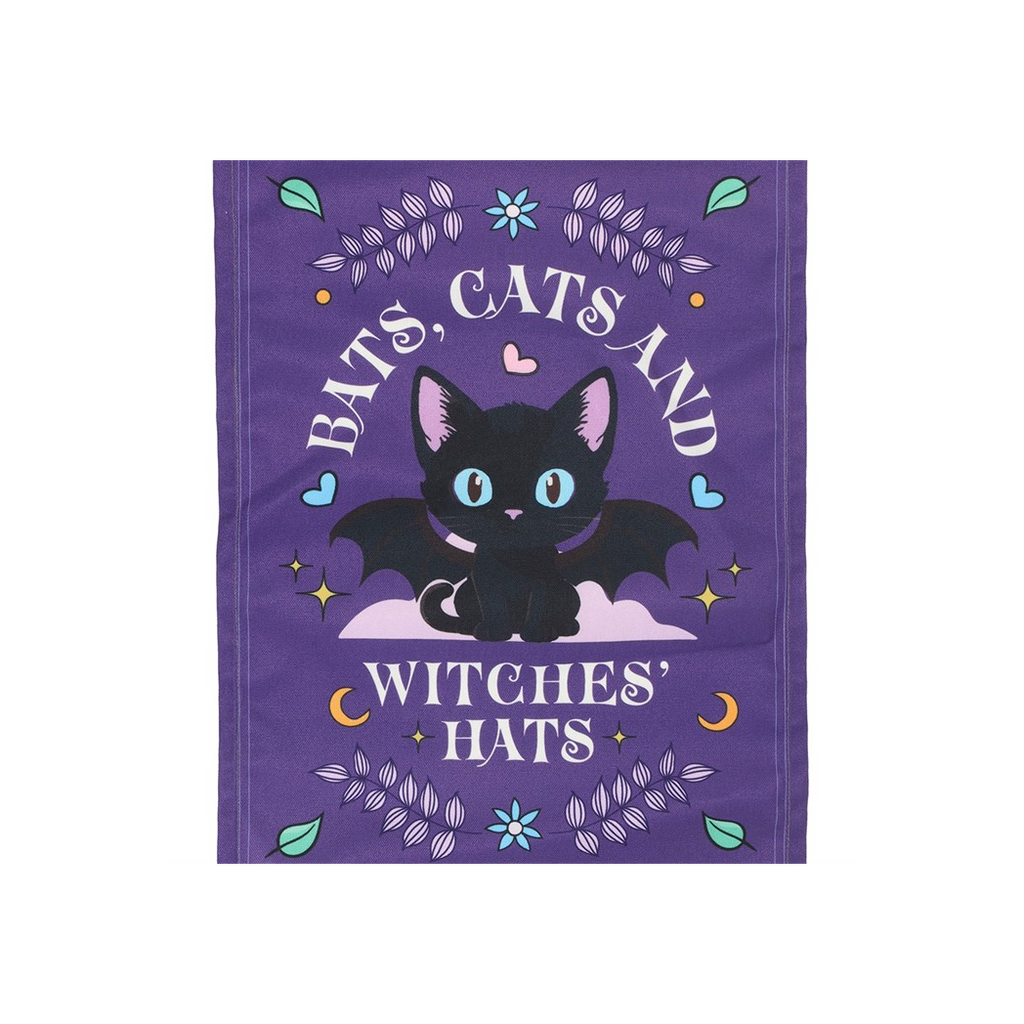 Bats, Cats and Witches Hats Fabric Wall Hanging | Wall Art | Inspired Creative Gifts