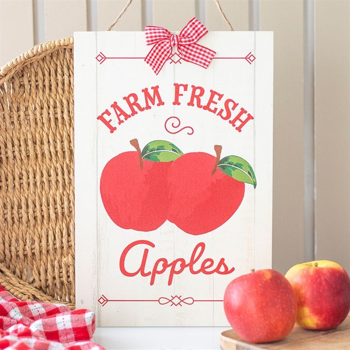 Farm Fresh Apples Hanging Sign | Inspired Creative Gifts | UK Supplier