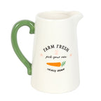 Farm Fresh Carrot Patch Ceramic Flower Jug | Inspired Creative Gifts | UK Supplier