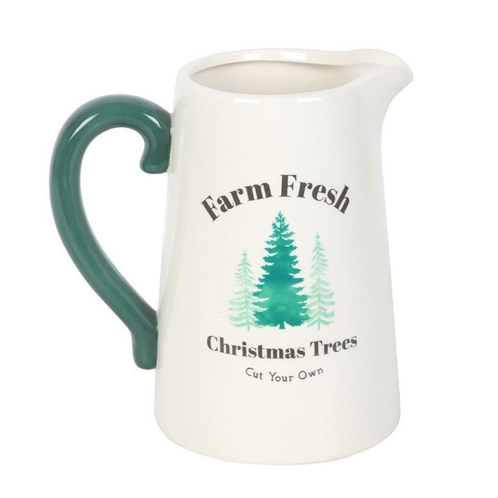 Farm Fresh Christmas Trees Ceramic Flower Jug | Inspired Creative Gifts | UK Supplier