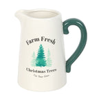Farm Fresh Christmas Trees Ceramic Flower Jug | Inspired Creative Gifts | UK Supplier