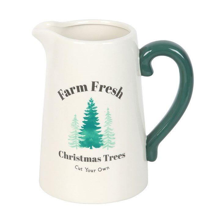 Farm Fresh Christmas Trees Ceramic Flower Jug | Inspired Creative Gifts | UK Supplier