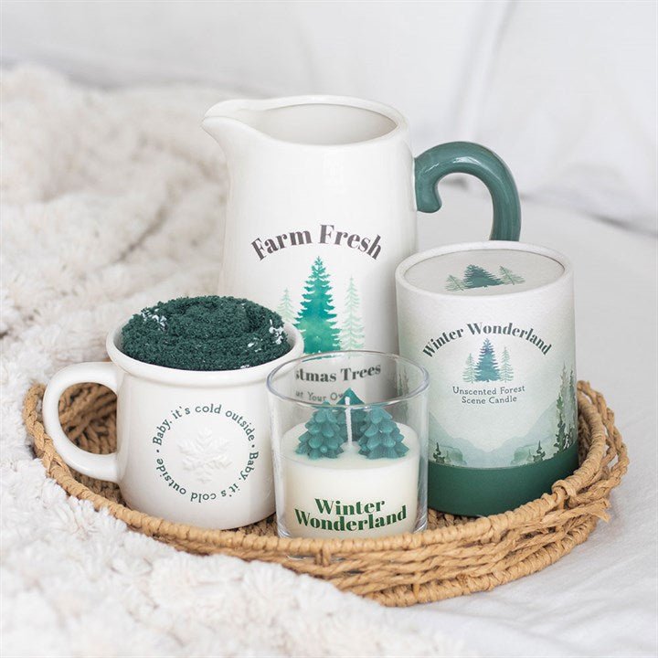 Farm Fresh Christmas Trees Ceramic Flower Jug | Inspired Creative Gifts | UK Supplier