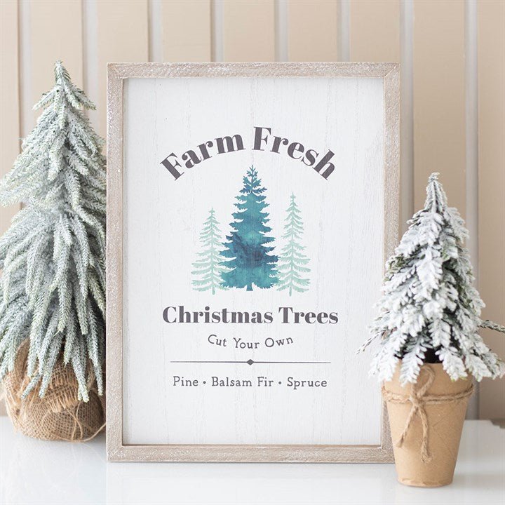 Farm Fresh Christmas Trees Framed Wall Art Print | Inspired Creative Gifts | UK Supplier