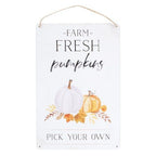 Farm Fresh Pumpkins Metal Hanging Sign | Inspired Creative Gifts | UK Supplier