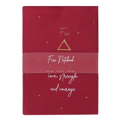 Fire Element Velvet A5 Notebook | Inspired Creative Gifts | UK Supplier