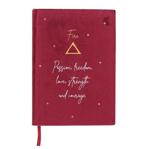 Fire Element Velvet A5 Notebook | Inspired Creative Gifts | UK Supplier