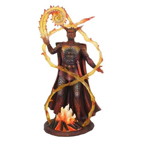 Fire Elemental Wizard Figurine by Anne Stokes | Inspired Creative Gifts | UK Supplier