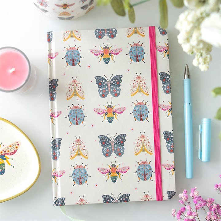 Floral Bug Print A5 Notebook | Inspired Creative Gifts | UK Supplier