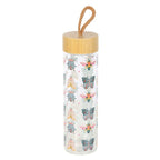 Floral Bug Print Glass Water Bottle | Inspired Creative Gifts | UK Supplier
