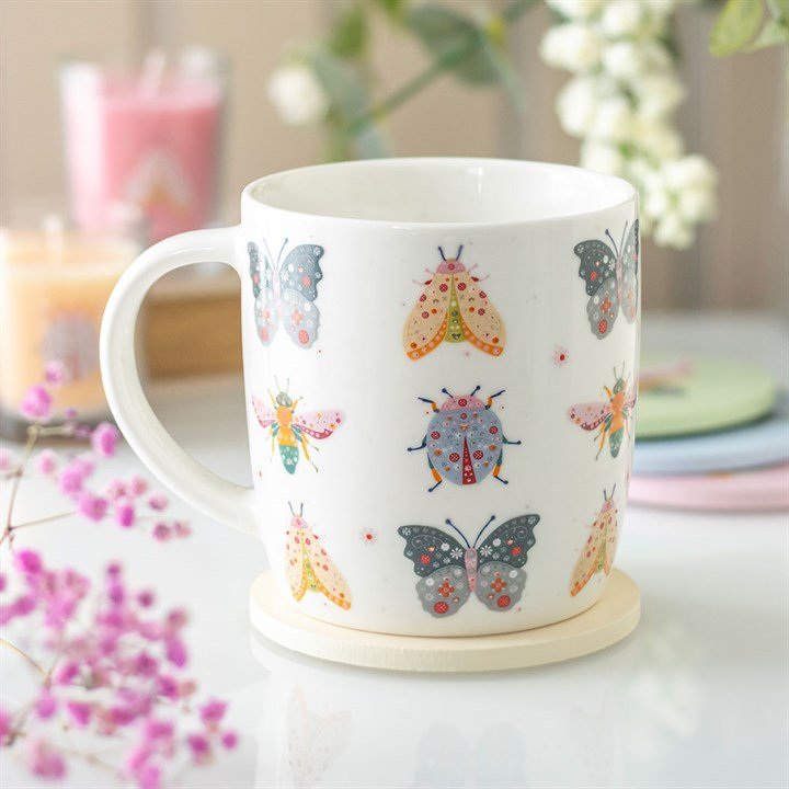Floral Bug Print Mug | Inspired Creative Gifts | UK Supplier