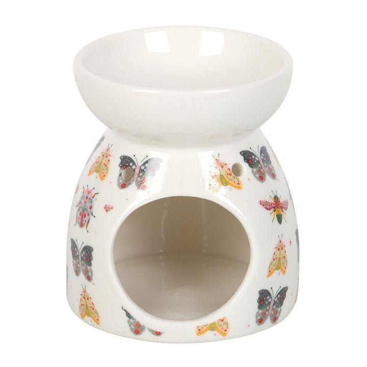 Floral Bug Print Oil Burner and Wax Warmer | Inspired Creative Gifts | UK Supplier
