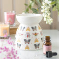 Floral Bug Print Oil Burner and Wax Warmer | Inspired Creative Gifts | UK Supplier