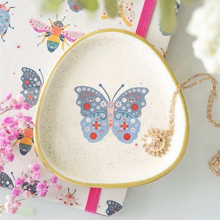 Floral ButterflyTrinket Dish | Inspired Creative Gifts | UK Supplier