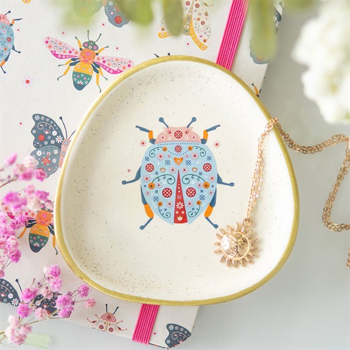 Floral Ladybird Trinket Dish | Inspired Creative Gifts | UK Supplier
