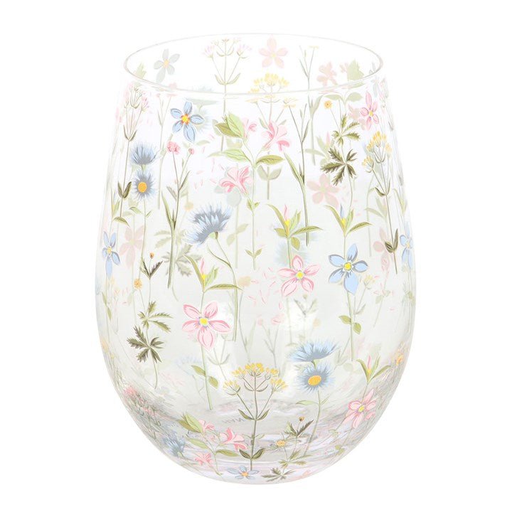 Floral Print Stemless Glass | Inspired Creative Gifts | UK Supplier