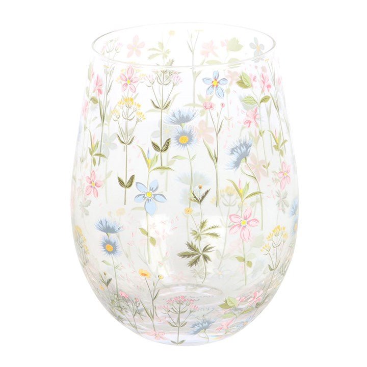 Floral Print Stemless Glass | Inspired Creative Gifts | UK Supplier