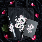 Floral Snake Polycotton Tote Bag | Inspired Creative Gifts | UK Supplier