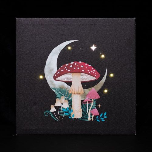 Forest Mushroom Light Up Canvas Plaque | Inspired Creative Gifts | UK Supplier
