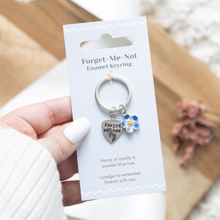 Forget - Me - Not Flower Keyring | Inspired Creative Gifts | UK Supplier