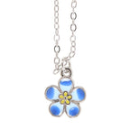 Forget - Me - Not Flower Necklace on Greeting Card | Inspired Creative Gifts | UK Supplier
