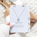 Forget - Me - Not Flower Necklace on Greeting Card | Inspired Creative Gifts | UK Supplier