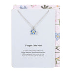 Forget - Me - Not Flower Necklace on Greeting Card | Inspired Creative Gifts | UK Supplier