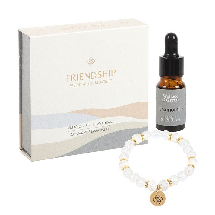 Friendship Clear Quartz Essential Oil Bracelet | Inspired Creative Gifts | UK Supplier