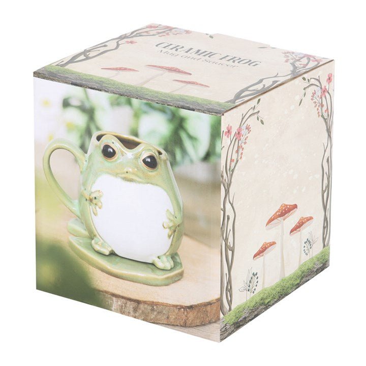 Frog Shaped Mug and Lily Pad Saucer | Inspired Creative Gifts | UK Supplier