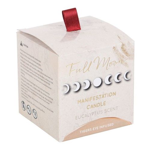 Full Moon Eucalyptus Manifestation Candle with Tiger's Eye | Inspired Creative Gifts | UK Supplier