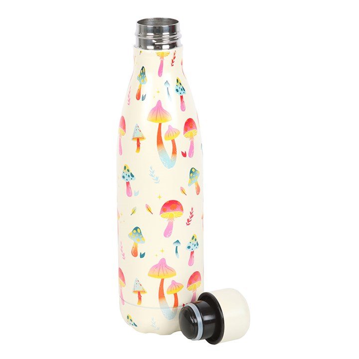 Funky Fungi Mushroom Print Metal Water Bottle | Inspired Creative Gifts | UK Supplier