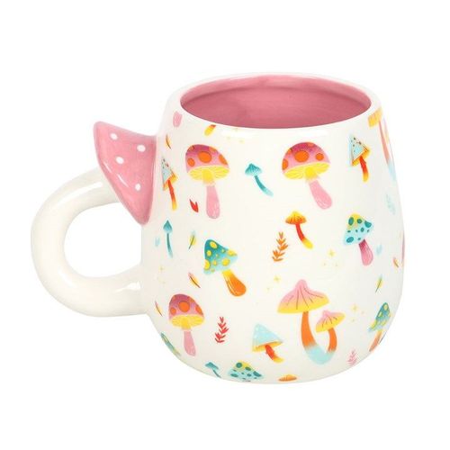 Funky Fungi Print Mug with Mushroom Handle | Inspired Creative Gifts | UK Supplier